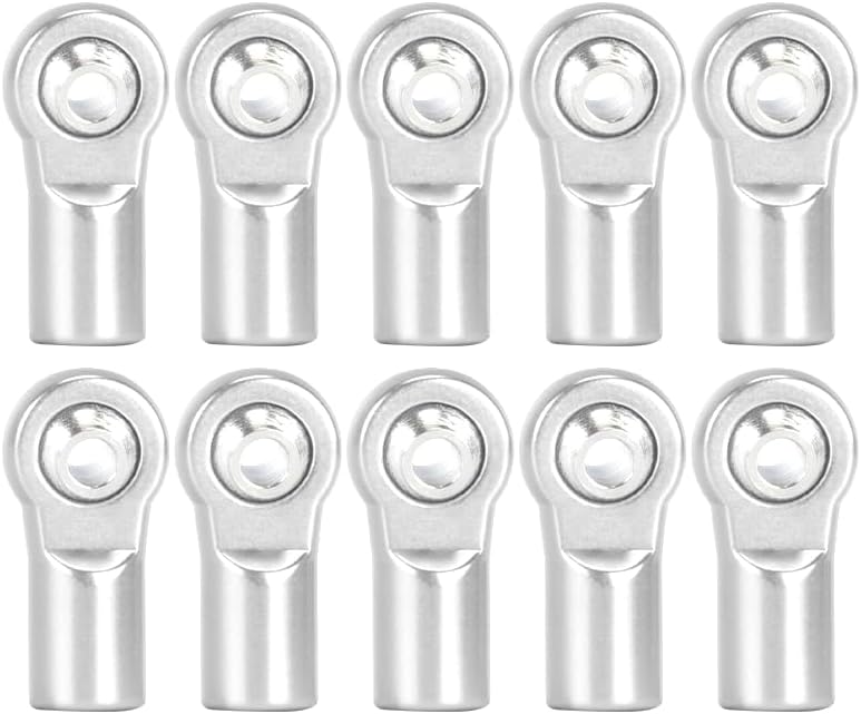 Repuesto de 10 piezas de aluminio M3 de acoplamiento de extremos de rótula de articulación RC piezas compatibles con Tamiya HSP Traxxas Axial SCX10