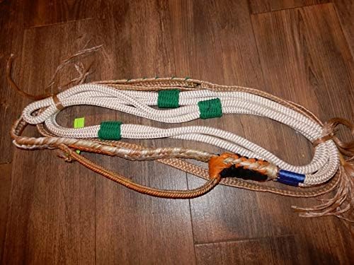 Alligator Bull Rope White Nylon 9×7 RH 34″ x 34″ Soft Bull Riding – Cuerdas de toro EPT 16′