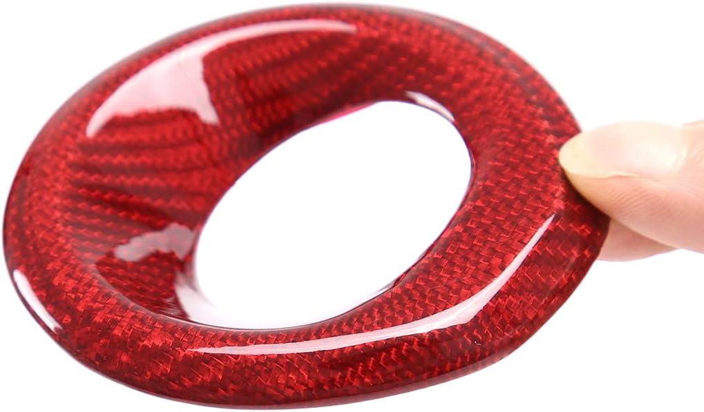 Anillo decorativo para bocina de puerta de automóvil, borde de fibra de carbono real, apto para Toyota Supra GR A90 A91 MK5 2019-2022, accesorios