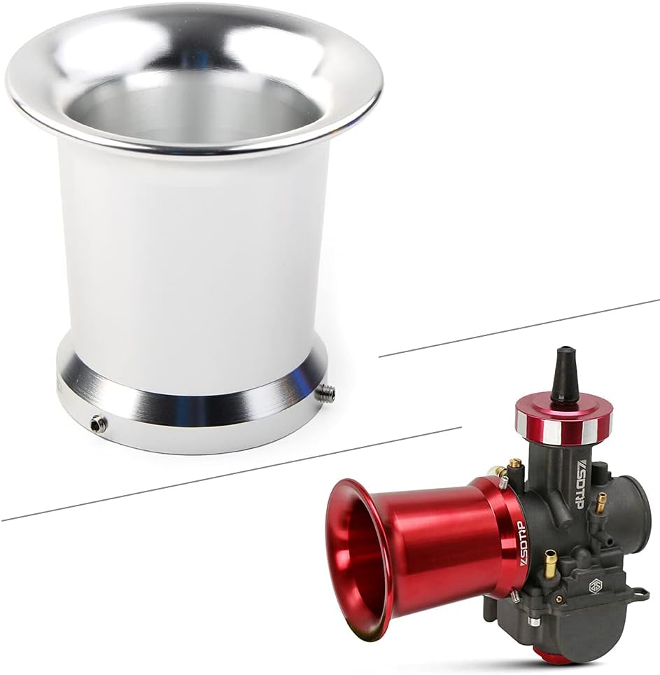 Lirun – Vaso de filtro de aire para motocicleta, interfaz de carburador de 2.165 in, aleación de aluminio CNC, ajuste plateado para carburador PWK