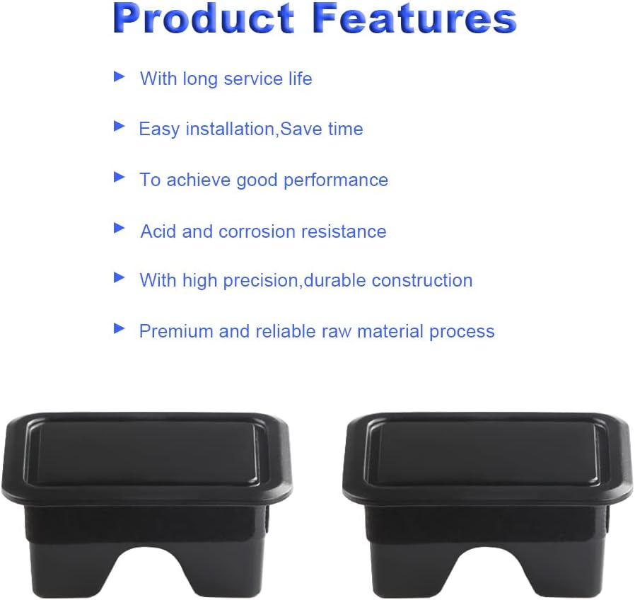 JDMON Repuesto para cubierta de bolsillo de estaca Dodge Ram 1500 2500 2019 2020 2021 cubierta de bolsillo de estaca para riel de caja de camión, 2