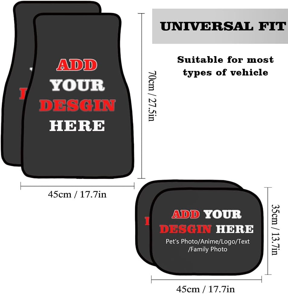 Alfombrillas personalizadas para automóvil, 4 piezas, tapetes personalizados para interior de automóvil, juego de 4 unidades, ajuste universal para