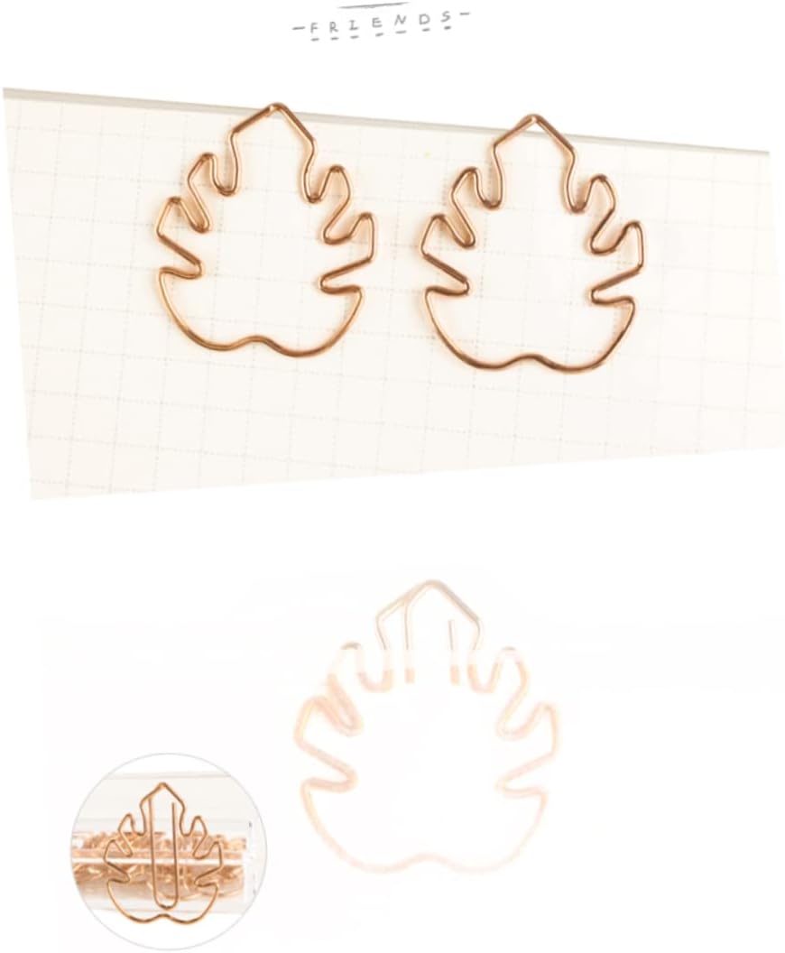 MAGICLULU Clip de papel escolar 20 piezas Oficina Animal Monstera Leaf Creative Clips