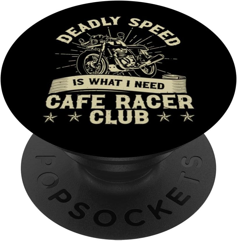 Deadly Speed Is What I Need – Vintage Cafe Racer PopSockets Swappable PopGrip