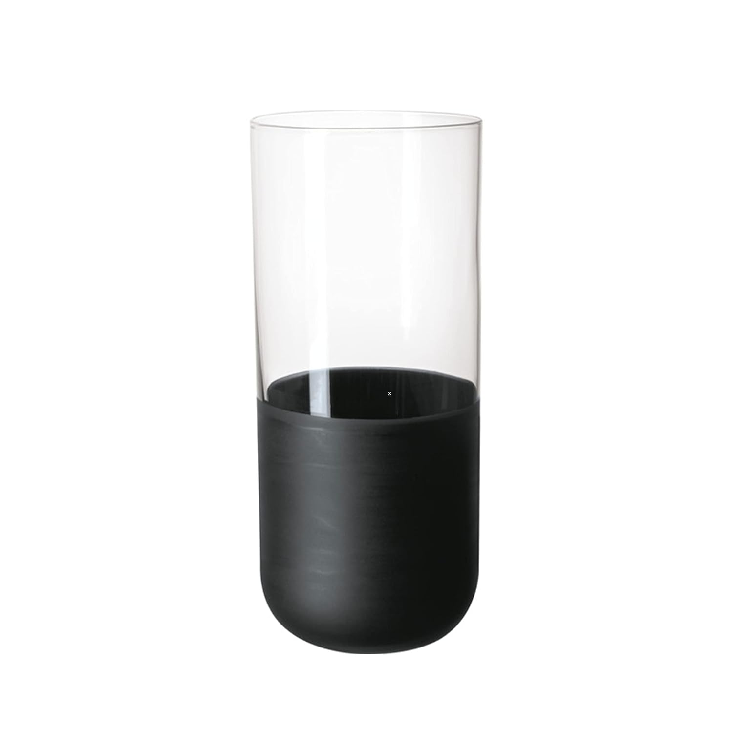 Villeroy & Boch – Set de vasos de bebida larga Fabricación Rock, 4 piezas, cristal con base negra mate, capacidad 10.1 fl oz