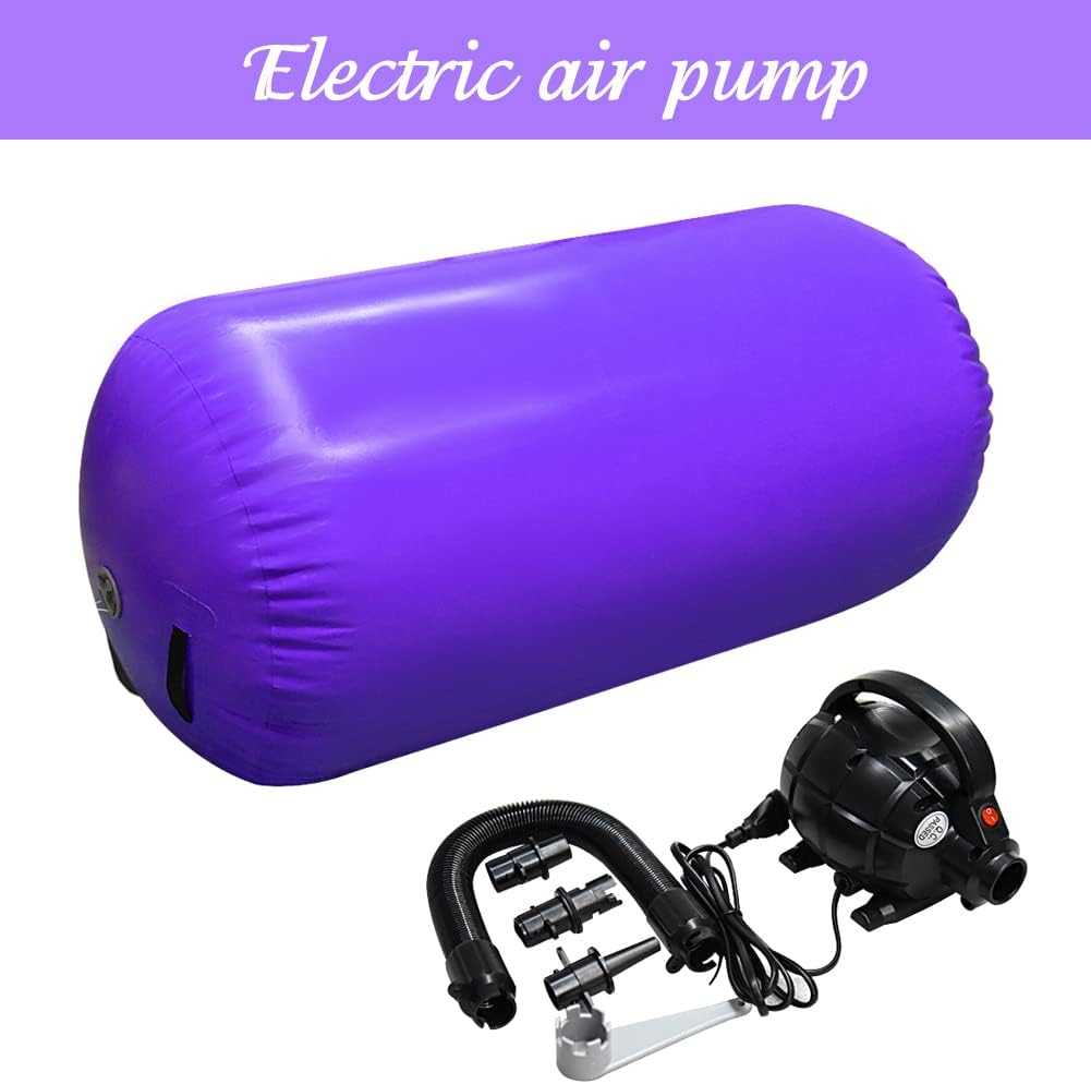 Colchoneta de aire con bomba eléctrica, rodillo inflable de gimnasia para uso doméstico, entrenamiento de gimnasio, animación, yoga
