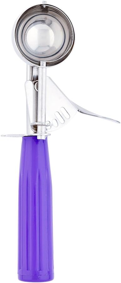 Cucharón de porciones de acero inoxidable de agarre cómodo con mango ambidiestro