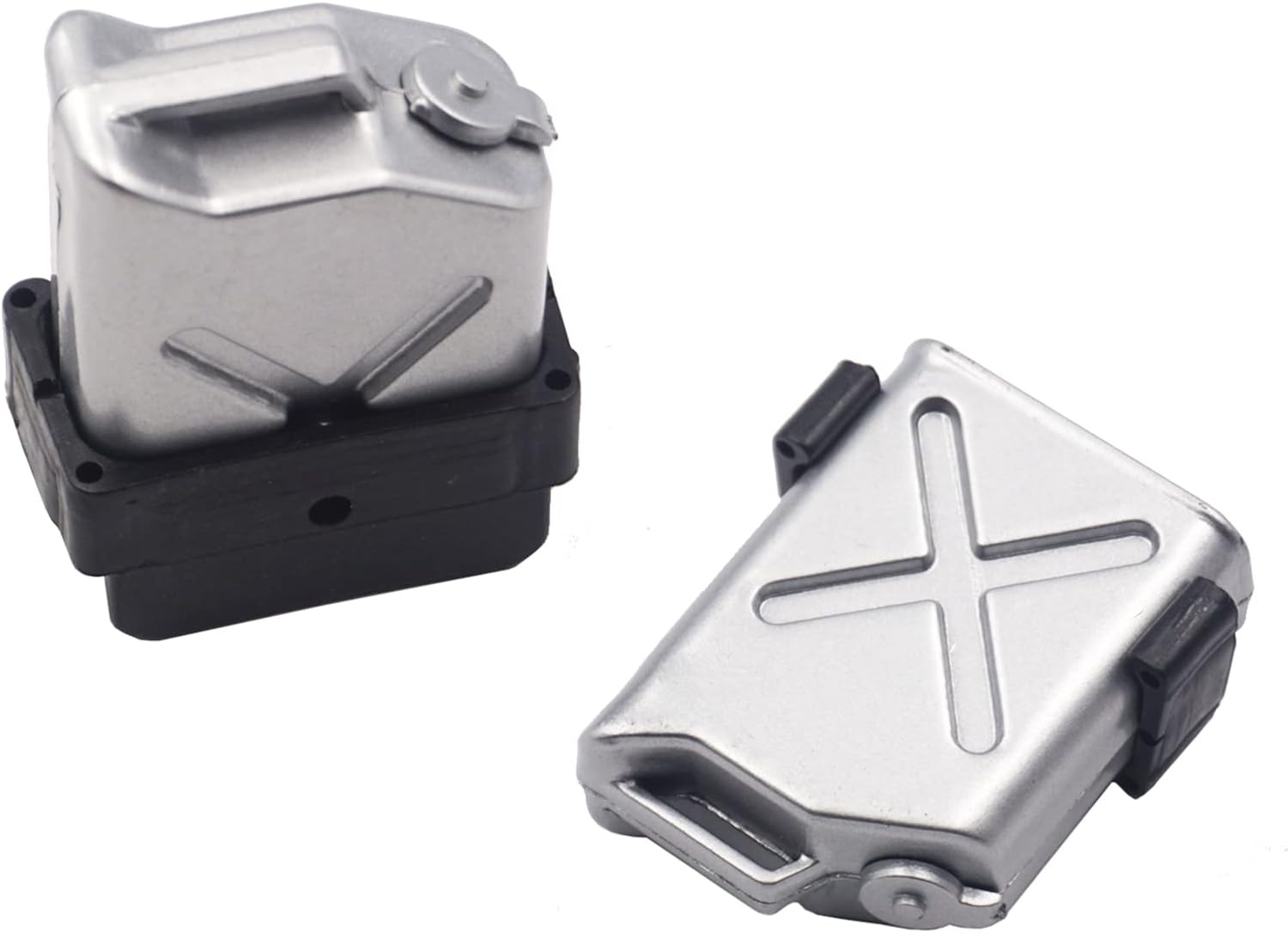 2 piezas de plástico mini tanque de combustible RC Crawler accesorios de decoración compatibles con Axial SCX10 CC01 RC4WD D90 110 RC Crawler Truck