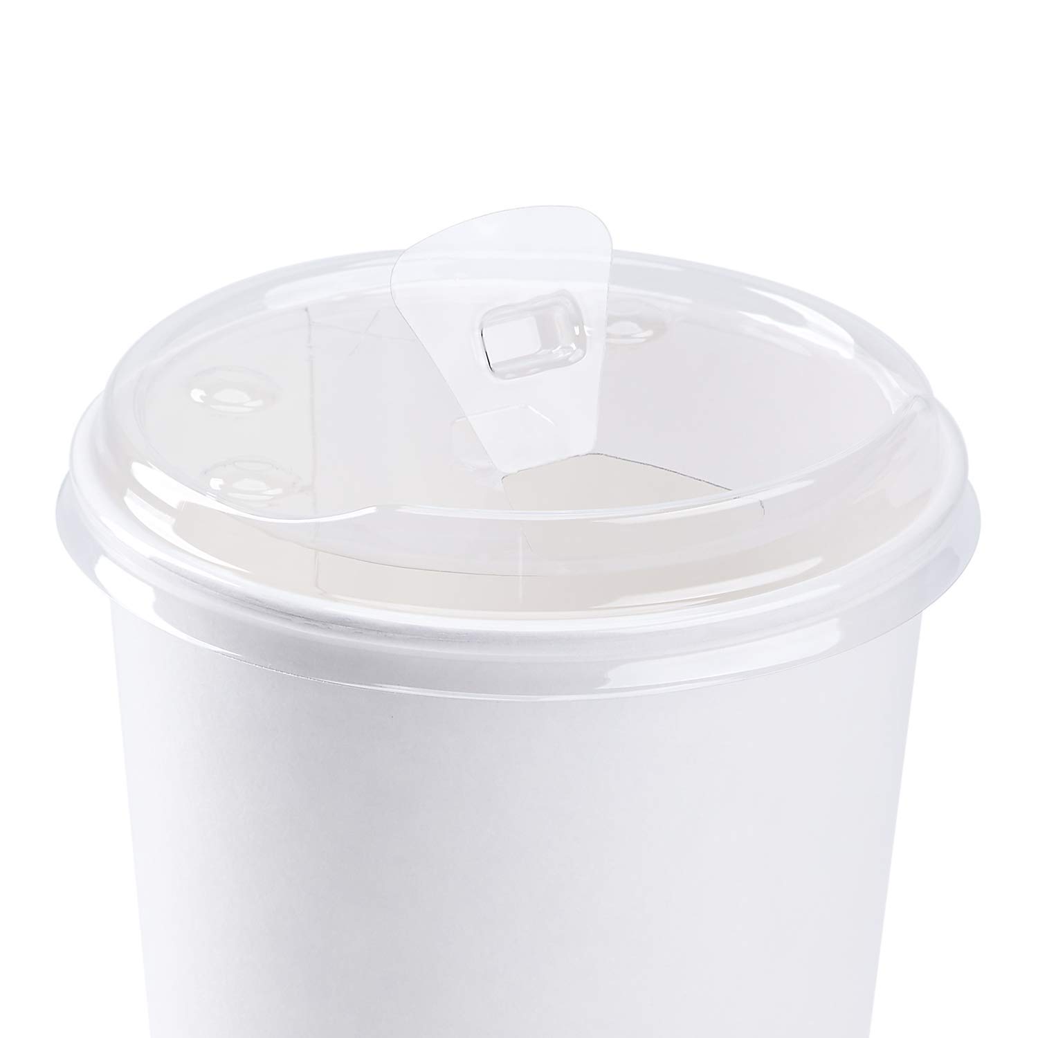 Karat C-KCL1045-SH PET Tapa de sorbo sin pajitas para 4.114 in de diámetro 32 oz Polypro y vaso de papel frío (caja de 600)