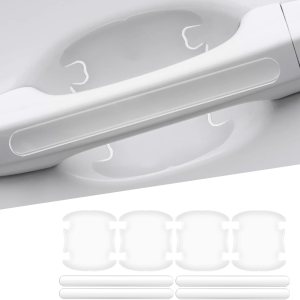 Combinación de 8 calcomanías para manija de puerta de automóvil, pegamento epoxi invisible, película protectora de pintura antiarañazos, tira gruesa Combinación de 8 calcomanías para manija de puerta de automóvil, pegamento epoxi invisible, película protectora de pintura antiarañazos, tira gruesa
