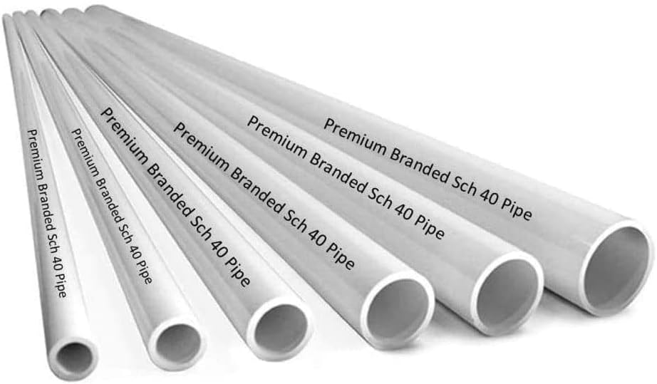 Tubo de PVC Sch40 1-12 pulgadas (1.5) Longitud personalizada blanca – 2FT