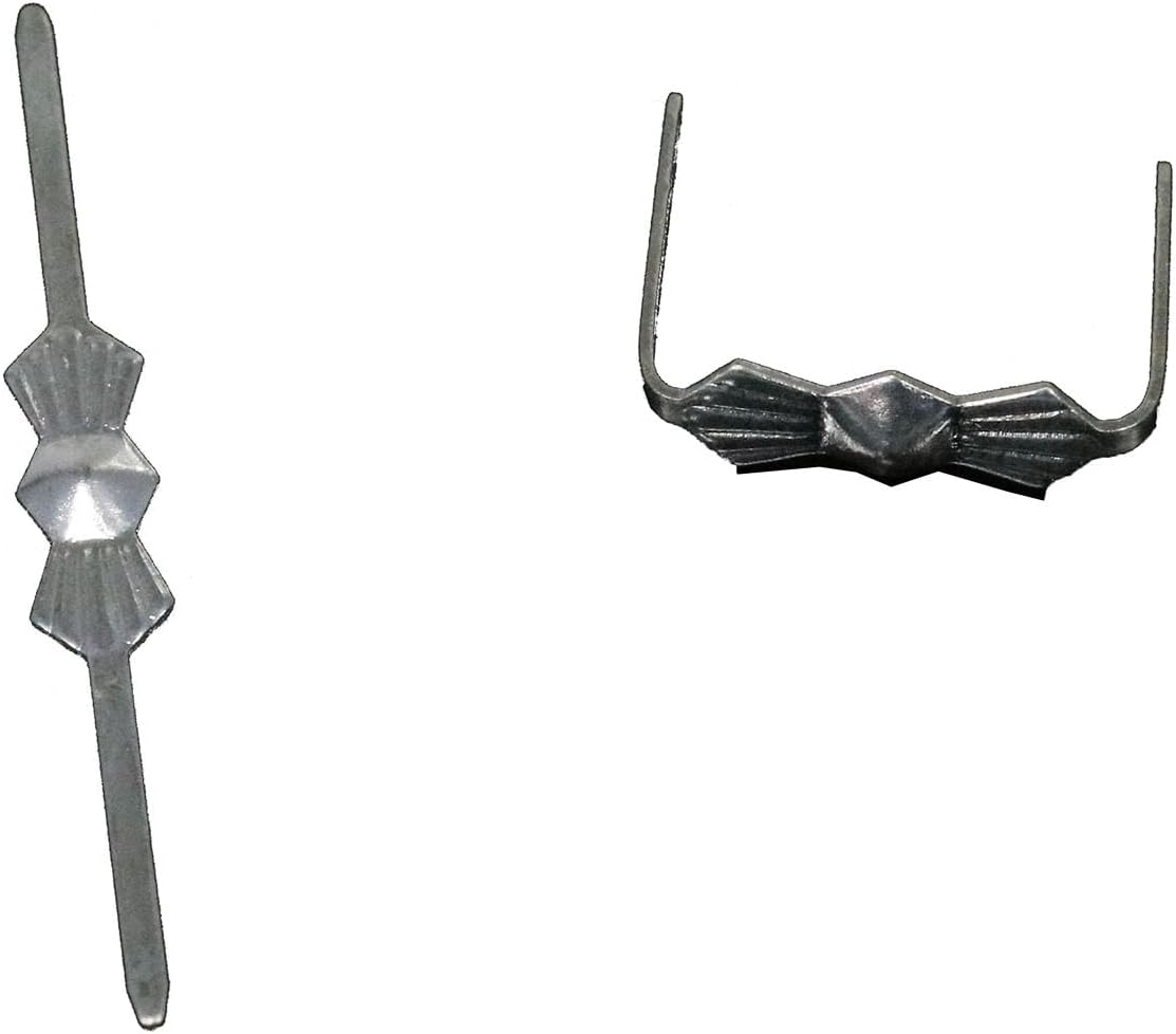 Meuey Lyot -Candelabro con forma de pajarita de acero inoxidable de 1.575 in, conector de pajarita, clip de mariposa plateada, reemplazo de la