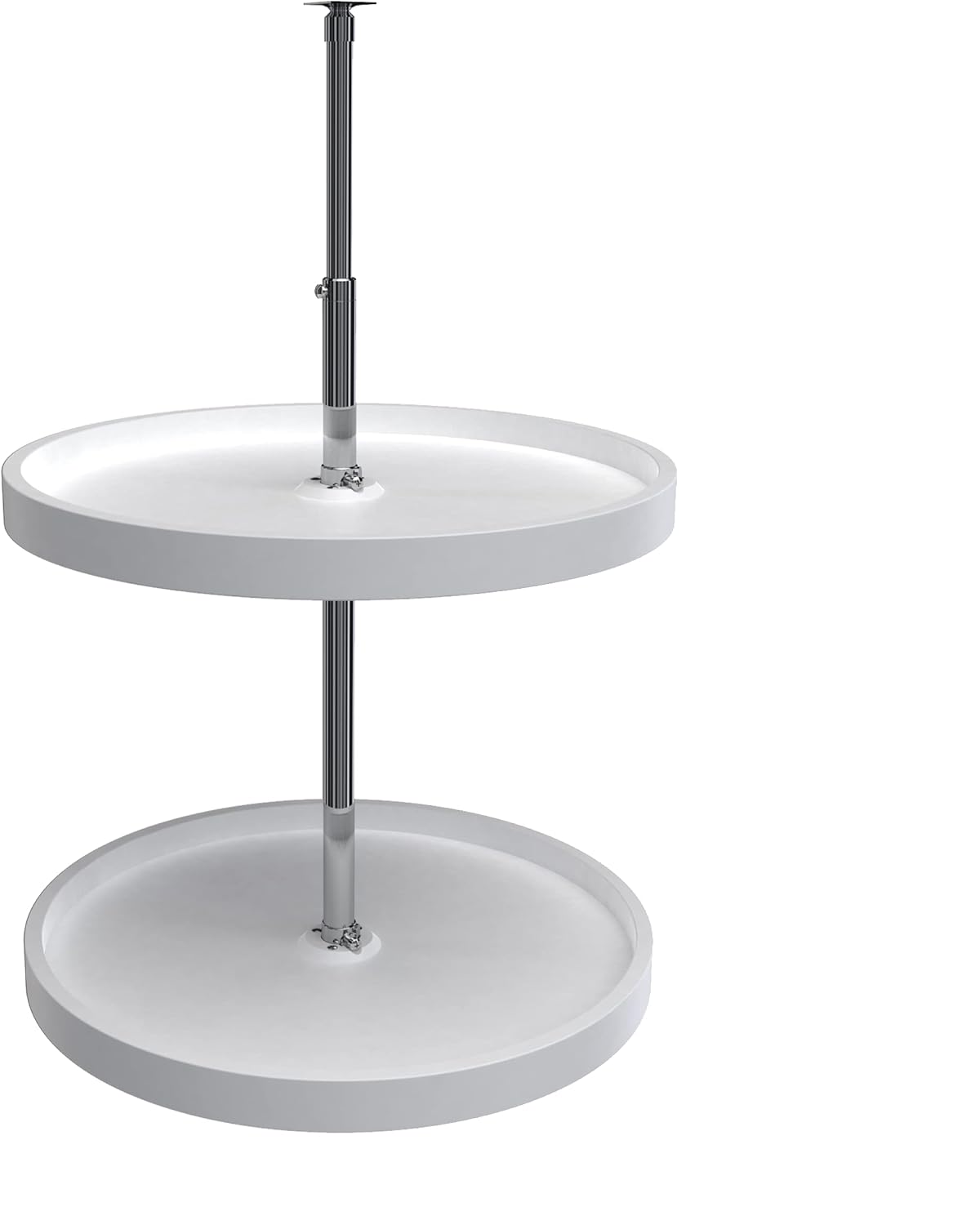 Rev-A-Shelf – 6072-20-11-52 – 20 pulgadas. Polímero blanco 2 repisas círculo completo Lazy Susan Set