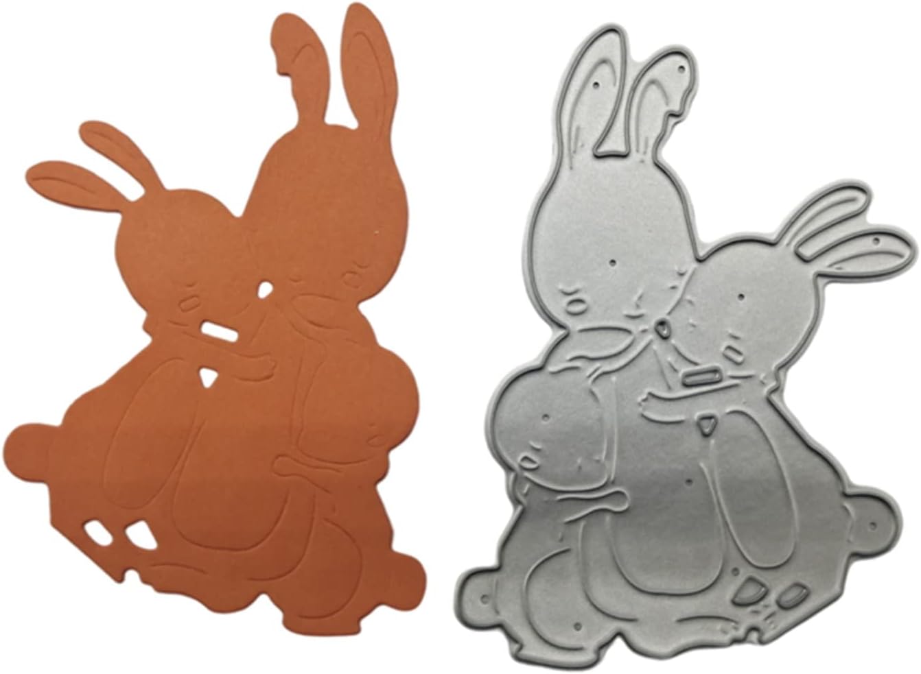Plantilla de molde de estampado en relieve de conejos de Pascua, troquelado, para manualidades, álbumes de fotos, decoración de álbumes de fotos,