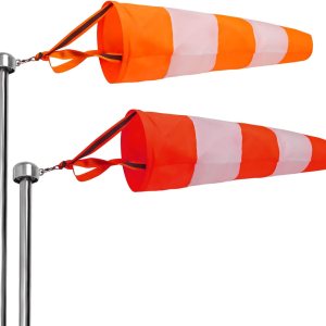 2 banderas reflectantes colgantes de manga de viento para exteriores, parada de rasgaduras, aeropuerto, calcetines de medición de calcetines de 2 banderas reflectantes colgantes de manga de viento para exteriores, parada de rasgaduras, aeropuerto, calcetines de medición de calcetines de