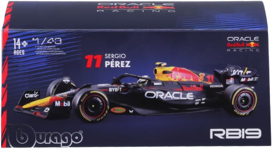 Bburago 143 2023 F1 Red Bull RB19 No. #11 Sergio Pérez Ferrari Mercedes Formula Racing Aleación Coche Diecast Modelo (RB19 No.#11 WDriver)