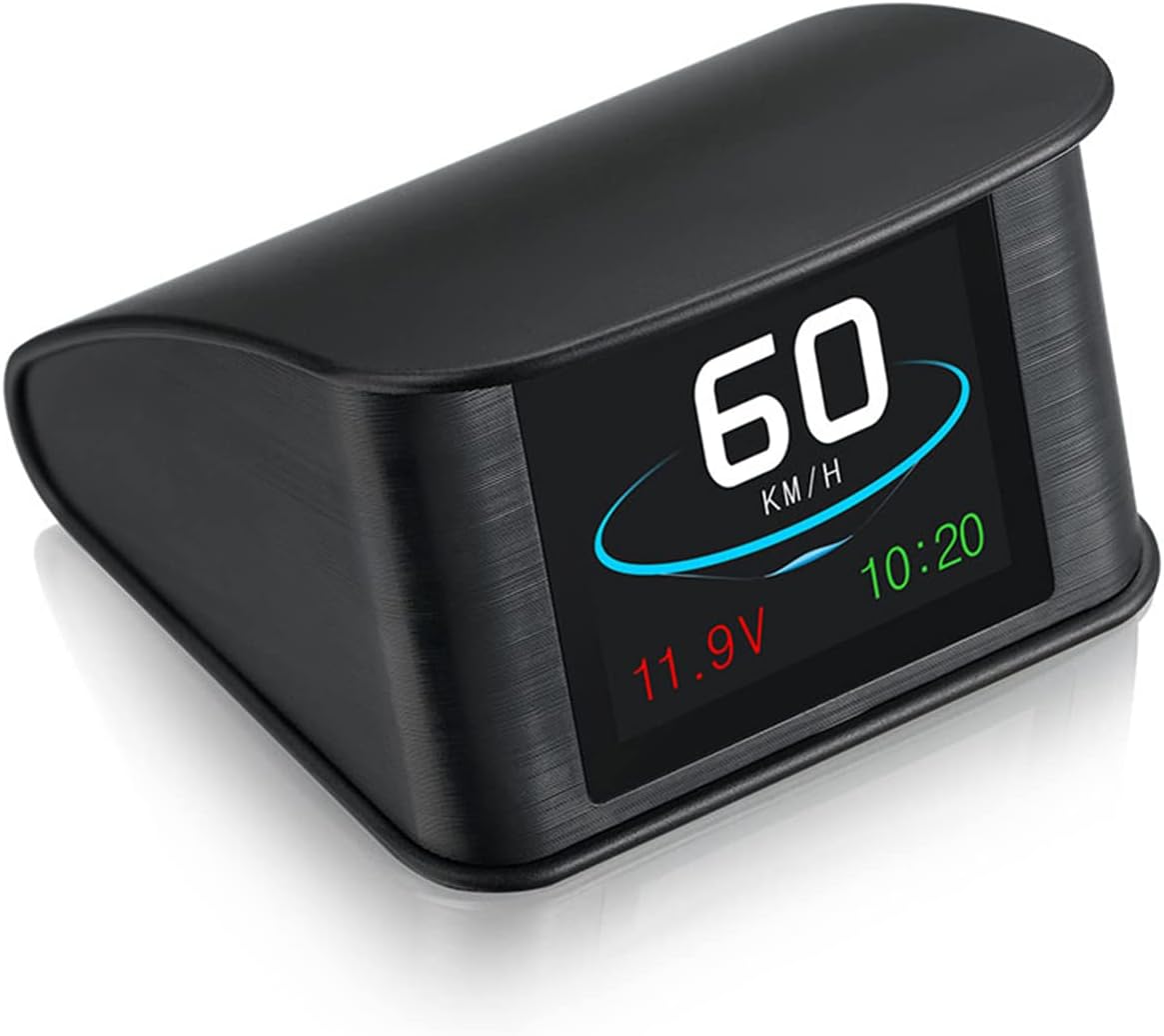 Pantalla frontal inteligente, pantalla universal GPS de 2.2 pulgadas con pantalla de velocidad, altitud, voltaje, reloj y más alarma de