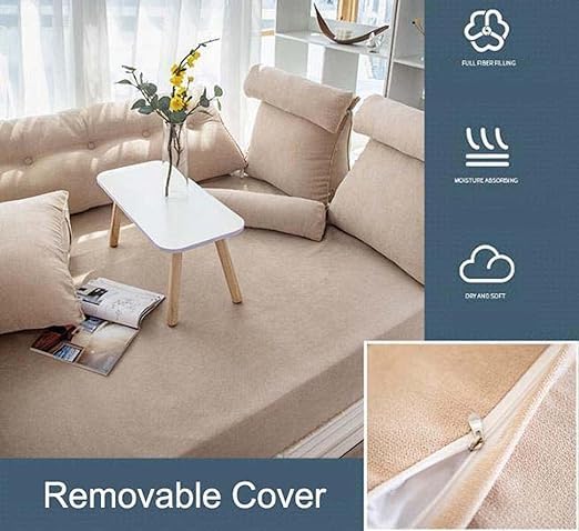 YUURO Almohada de lectura de cuña, cojín triangular de protección de cintura con reposacabezas ajustable, cojín de apoyo lumbar para cama y sofá