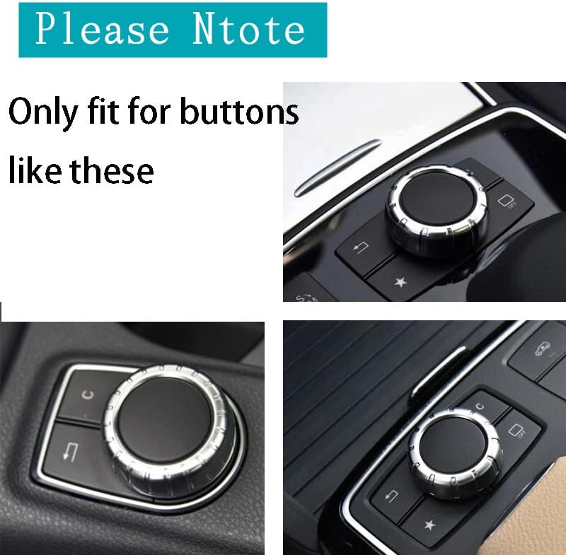 Consola central de control multimedia botón de la cubierta de la cubierta engomada Interor accesorios para Mercedes Benz A B E GLC GLA GLK GLE ML GL