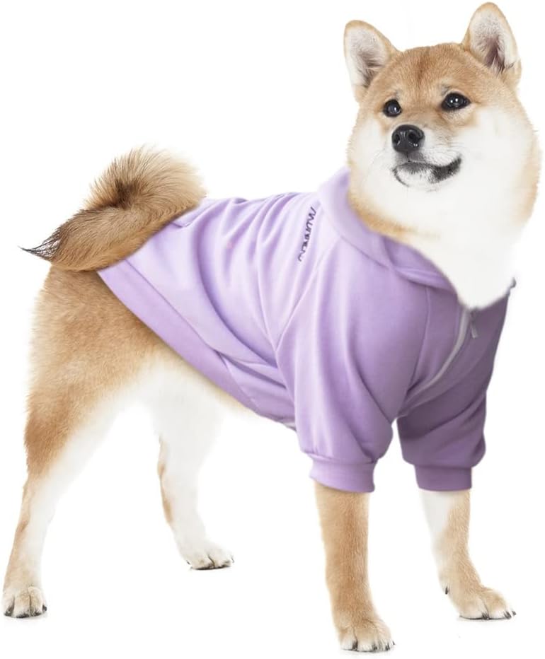 ARUNNERS Ropa extra grande para perros con capucha y cremallera para perros grandes, Labrador Border Collie, morado, 4XL