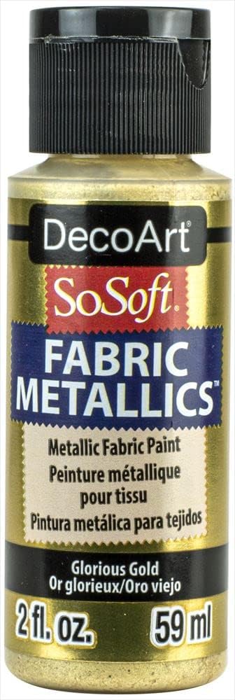 Deco Art SoSoft – Pintura acrílica metálica de tela, 2 onzas, oro glorioso