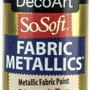Deco Art SoSoft – Pintura acrílica metálica de tela, 2 onzas, oro glorioso Deco Art SoSoft – Pintura acrílica metálica de tela, 2 onzas, oro glorioso