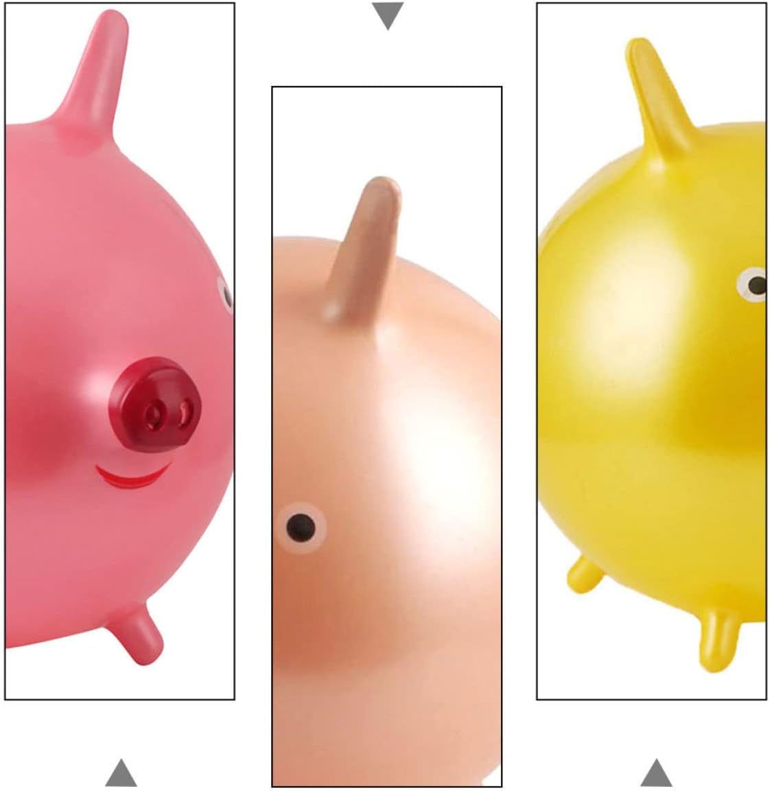 TOYANDONA Juguete de niña 2pcs Bouncing Ball Handle Cartoon Niño PVC Juguetes para niños