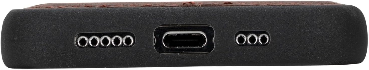 Venito Lucca – Funda para iPhone 15 Pro compatible con Magsafe, cubierta trasera suave de piel auténtica, protectora, delgada de 6.1 pulgadas, color