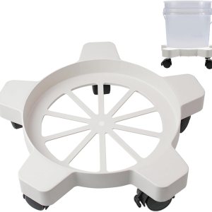 Carretilla de cubo de 5 galones con 5 ruedas giratorias de balanceo suave, 75 libras, sin punta ni derrames para cubo y maceta de 5 galones, Carretilla de cubo de 5 galones con 5 ruedas giratorias de balanceo suave, 75 libras, sin punta ni derrames para cubo y maceta de 5 galones,