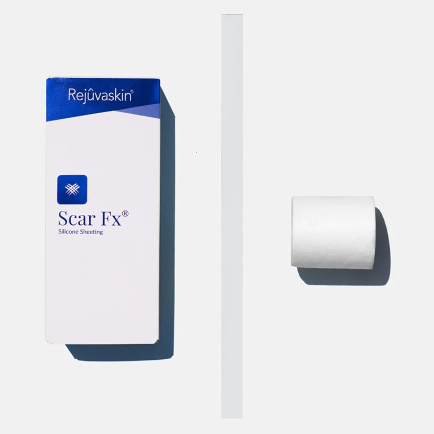 Rejuvaskin Scar Fx – Lámina de silicona, cinta de silicona de 1 x 22 pulgadas para cicatrices abdominales, 1 hoja, suaviza, aplanar y reducir la