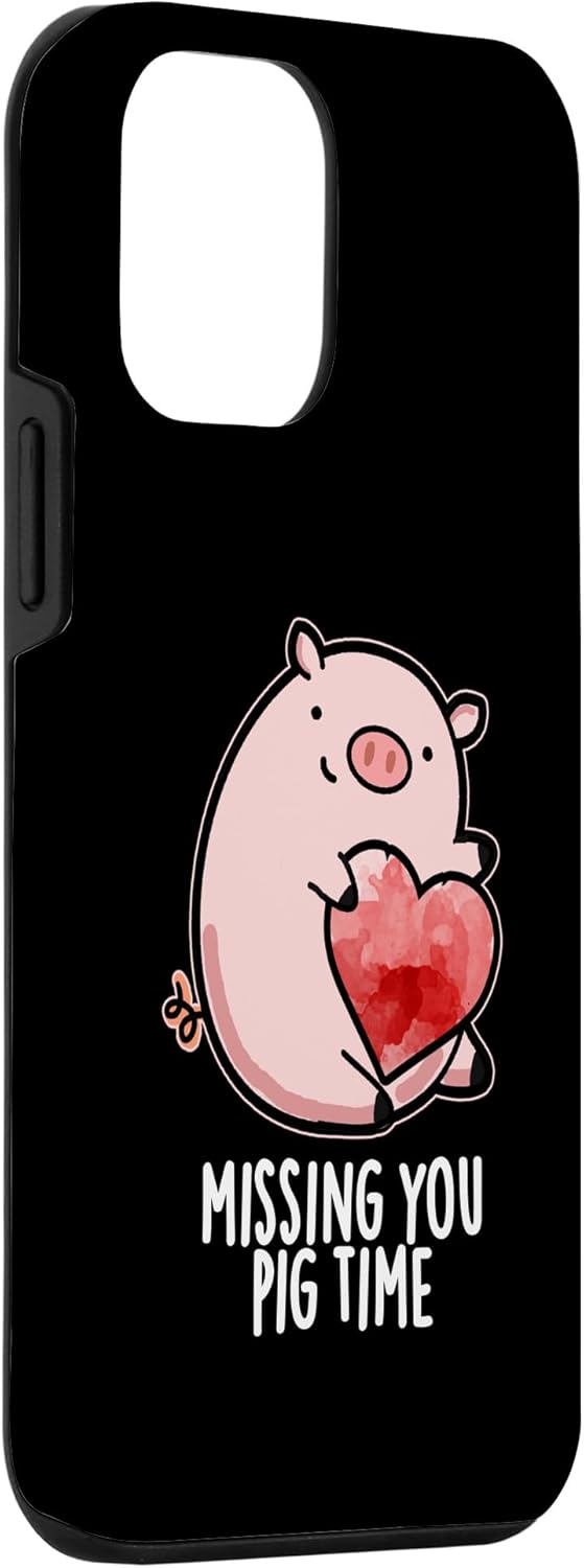 iPhone 12 mini Missing You Pig Time Funny Animal Pun Case