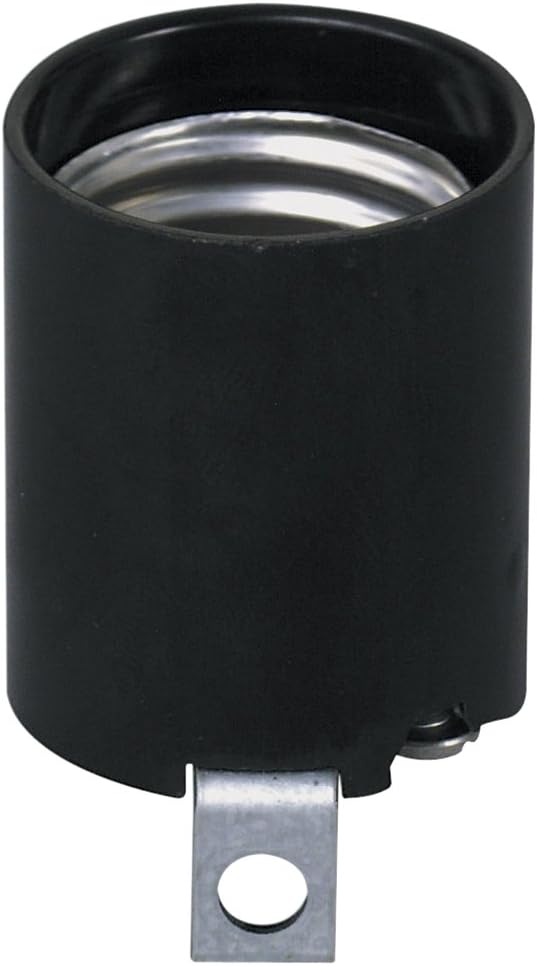 Leviton 3352-F 1-Circuit – Soporte para lámpara sin llave, 660 W, incandescente, mediano, negro