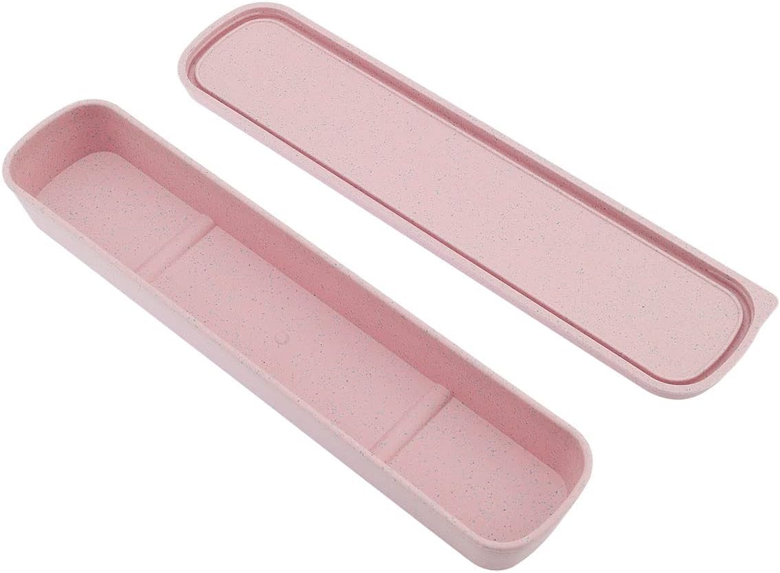 OriGlam Caja de cubiertos portátil de viaje, caja de almacenamiento de vajilla de viaje, caja de almacenamiento de cubiertos para kit de cubiertos
