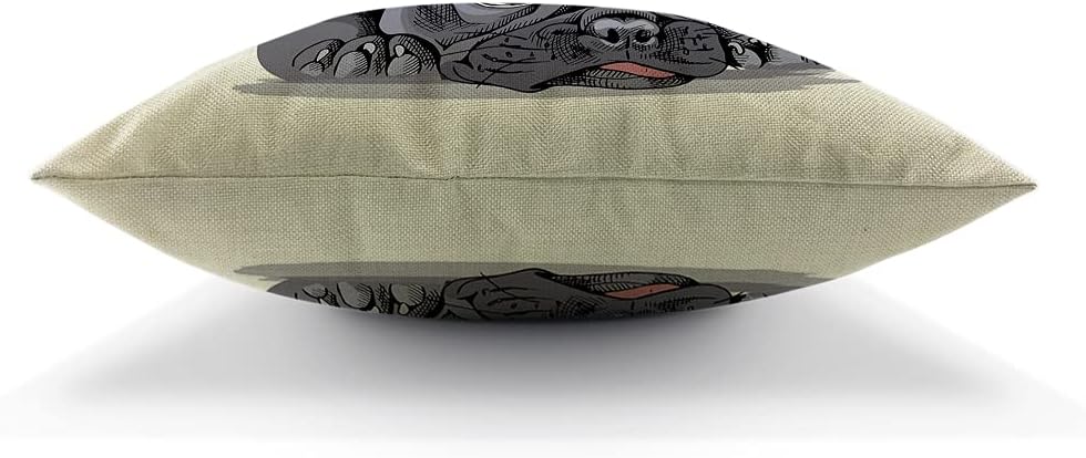 WONDERTIFY Fundas de almohada con diseño de bulldog francés en acuarela, adorable cachorro, adorable funda de cojín para mascotas, para sofá, cama o