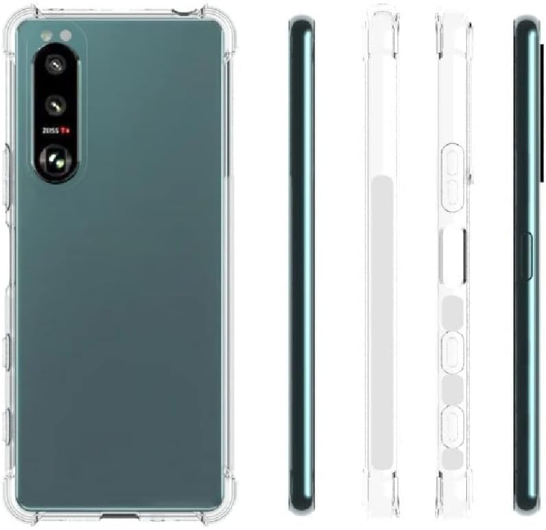 Caso para Sony Xperia 5 III caso claro TPU cuatro esquinas cubierta protectora transparente suave funda