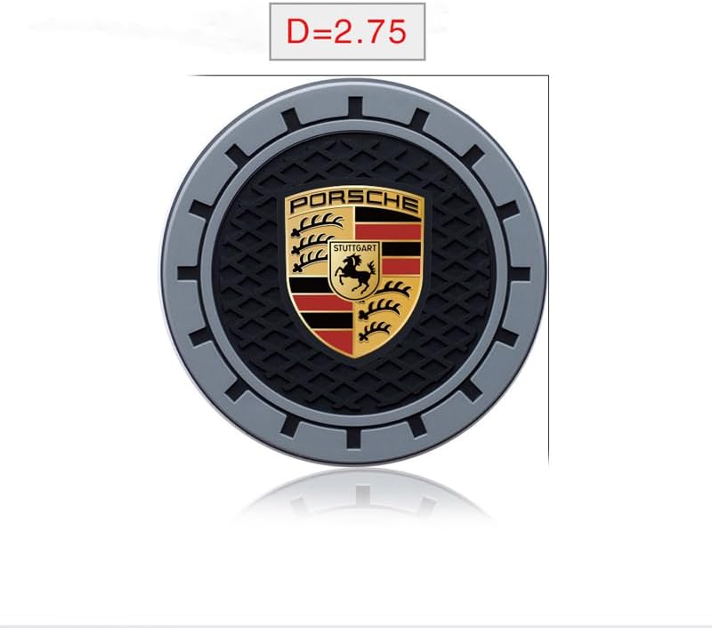 Portavasos de automóvil para Porsche Panamera Cayenne Macan Boxster Taycan Cayman 718 911, 2 posavasos de automóvil para soporte de bebidas de