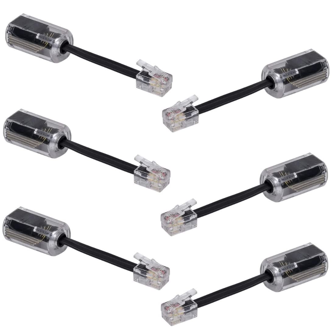 YIENFBEV Desenredador de cable telefónico, desenredador de cable telefónico, paquete de 6 cables giratorios de 360 grados, cable giratorio para