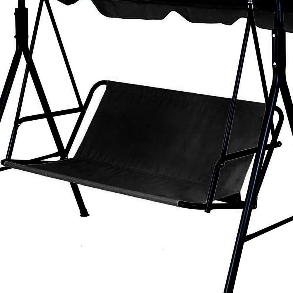 Funda de repuesto para silla oscilante, impermeable, 600D, para patio, jardín, silla oscilante, 23 plazas (color negro, 54.3 x 19.5 x 19.5 pulgadas)