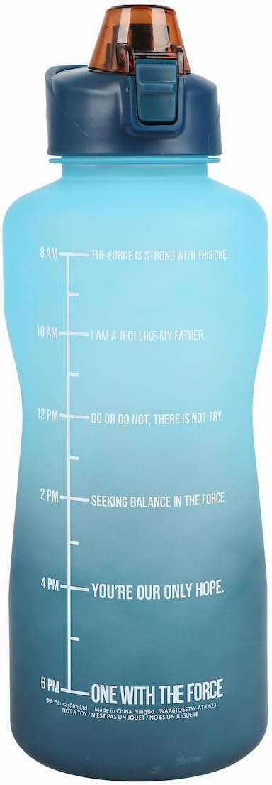 Bioworld Star Wars Jedi Order – Botella de agua derretida de 2 litros con refranes motivacionales