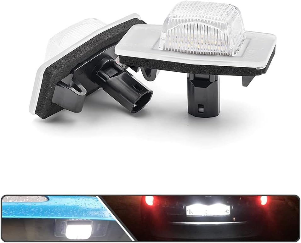 2 luces LED de matrícula para Mazda Miata MX-5 1999-2005Protege 99-03Protege5 02-03 alimentado por SMD xenón blanco LED de alta potencia libre de