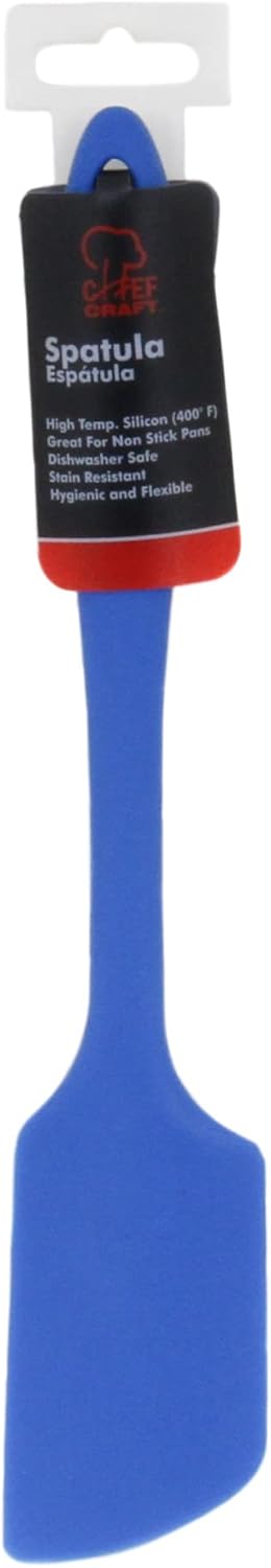 Chef Craft Espátula angular de silicona premium, 11 pulgadas, azul