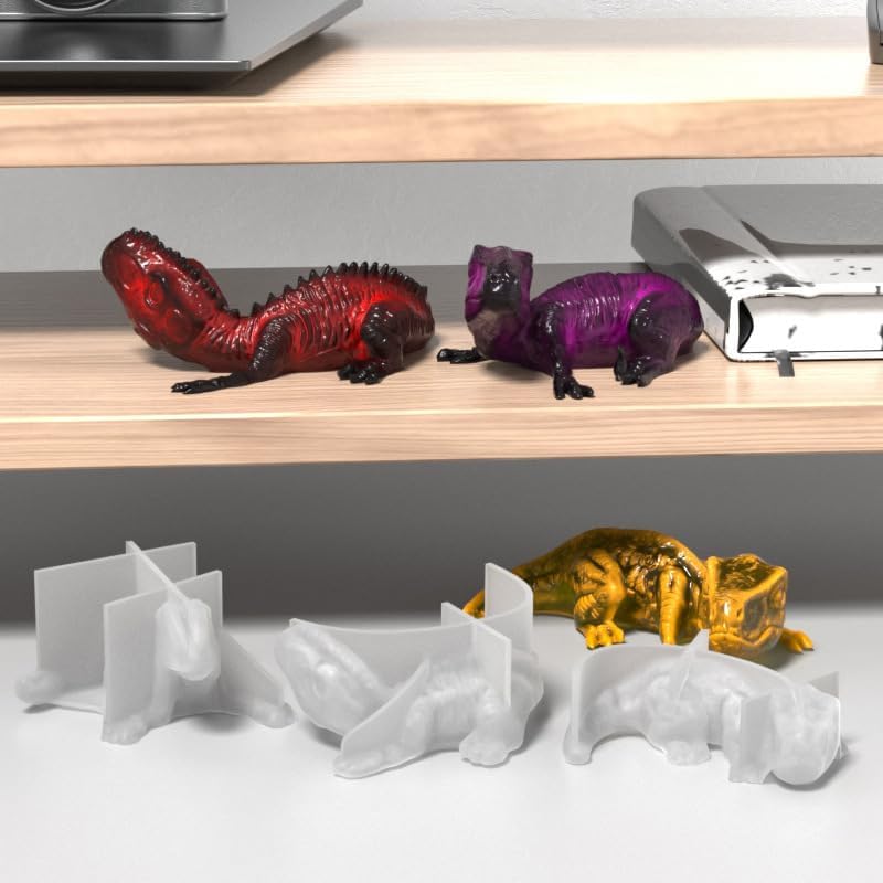 6 piezas de moldes de resina de dinosaurio, moldes de silicona, resina epoxi, pequeños dinosaurios, dragones, artículos para decoración, mesa,