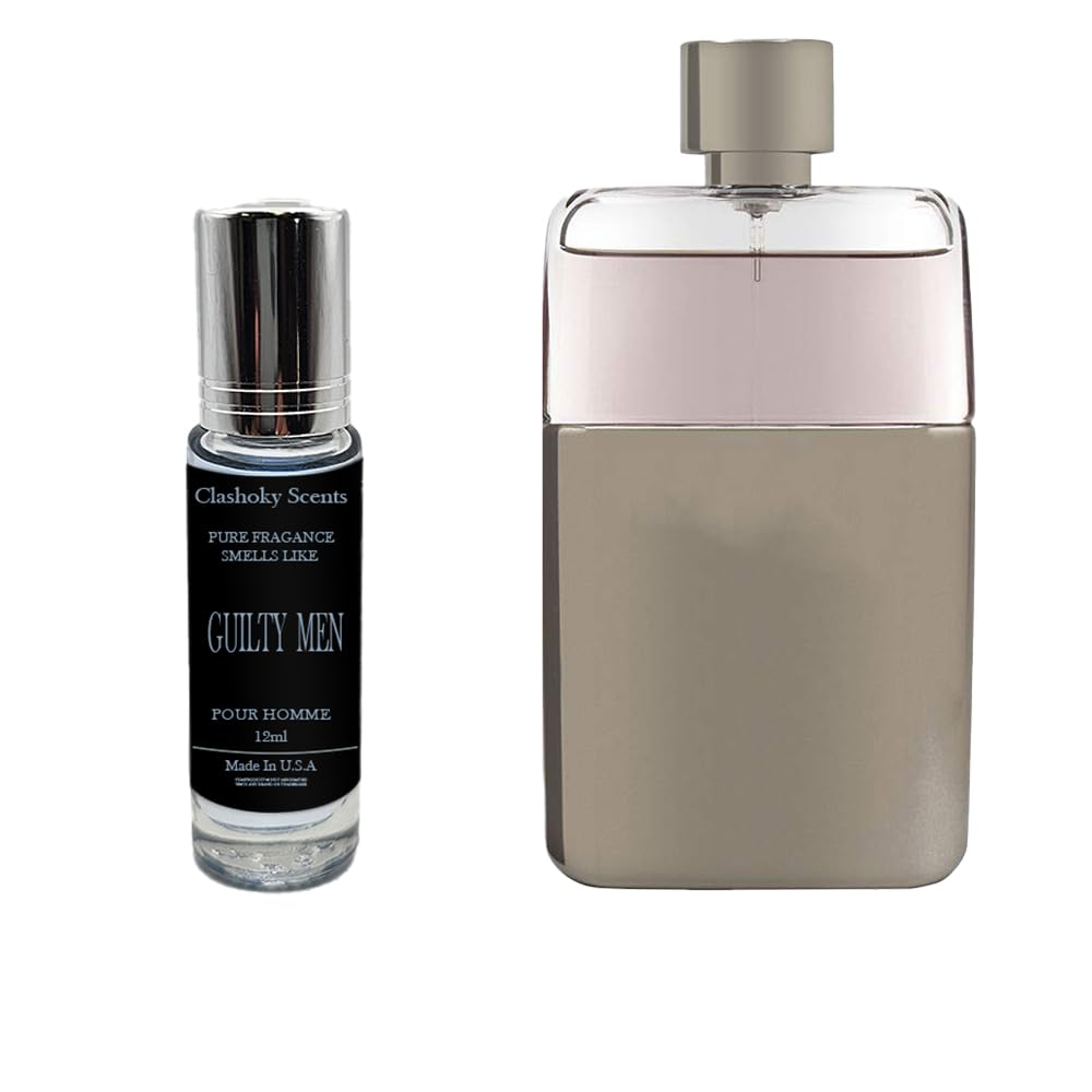 Aceites de perfume de fragancia Guilty Men Colonia Roll On Body Oil para hombres (0.4 fl oz) (paquete de 1)