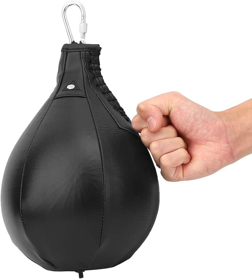 Kit de bolsa de velocidad de boxeo, saco de boxeo de PU con vejiga de látex resistente y hebilla colgante, bolsa de velocidad para el trabajo de