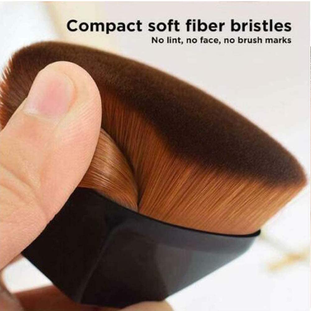 Brochas para base de maquillaje, brocha para base de maquillaje Kabuki, brocha para base de maquillaje con estuche de almacenamiento (2 unidades,