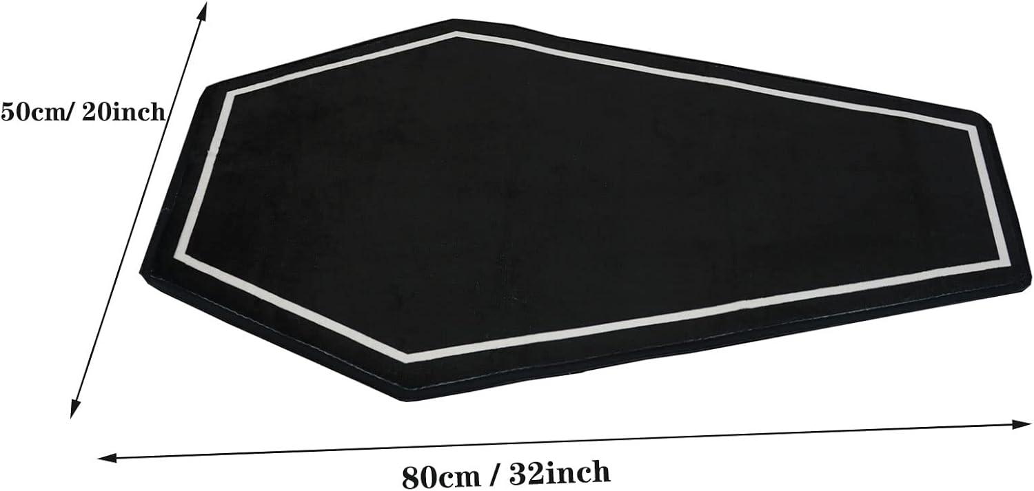 Tapete de baño con forma de ataúd, decoración gótica del hogar, decoración gótica de terror para baño, dormitorio, cocina, tapete de baño sangriento