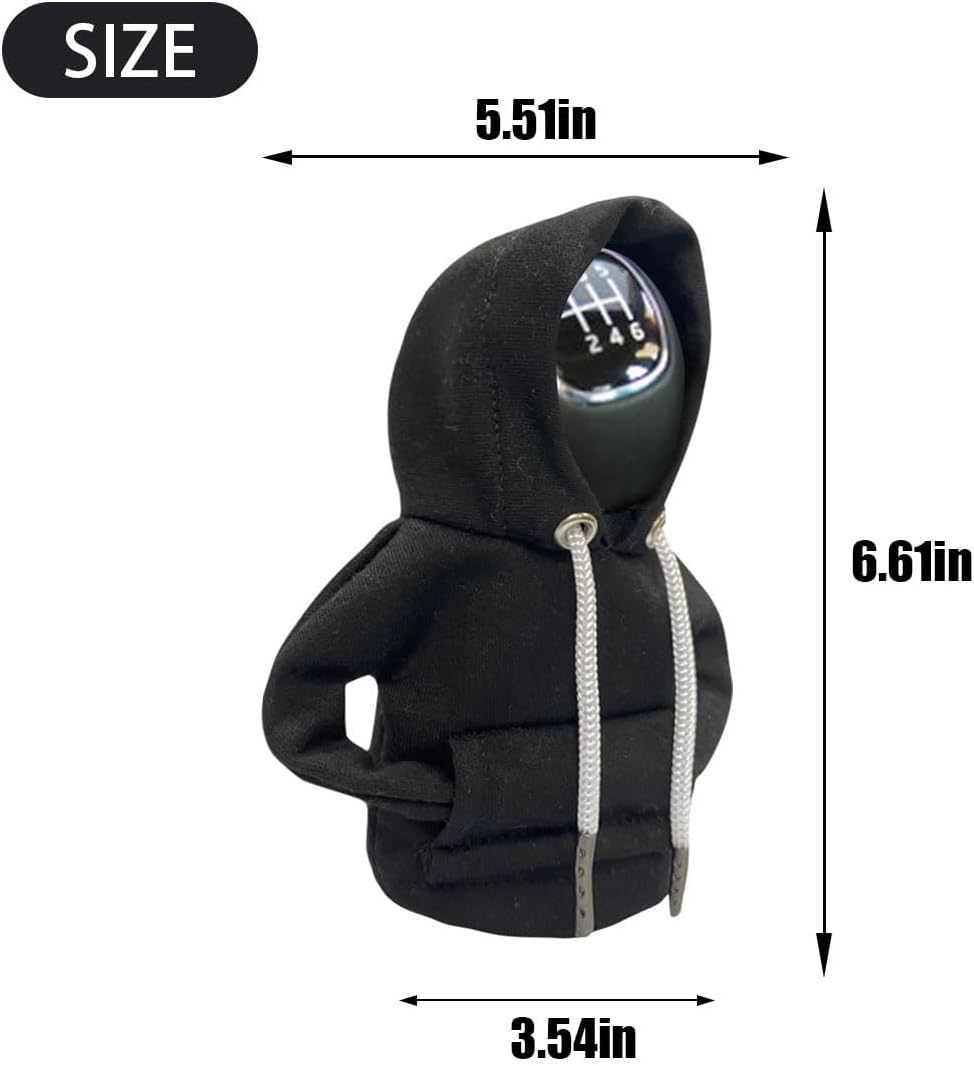 Sudadera con capucha para palanca de cambios de automóvil, cubierta de perilla de palanca de cambios de moda, mini sudadera con capucha para palanca