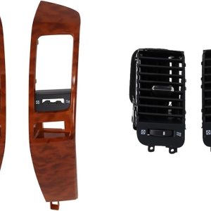 1 par de salida de aire acondicionado de automóvil, marco de salida de aire acondicionado, panel de placa de ventilación para Toyota Land Cruiser 1 par de salida de aire acondicionado de automóvil, marco de salida de aire acondicionado, panel de placa de ventilación para Toyota Land Cruiser