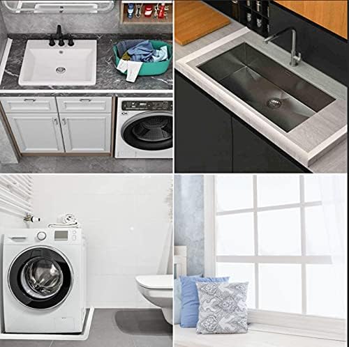 Duzzy Presa de agua de umbral de ducha de 39 pulgadas, bloqueador de agua de ducha de silicona autoadhesivo adecuado para baño y cocina