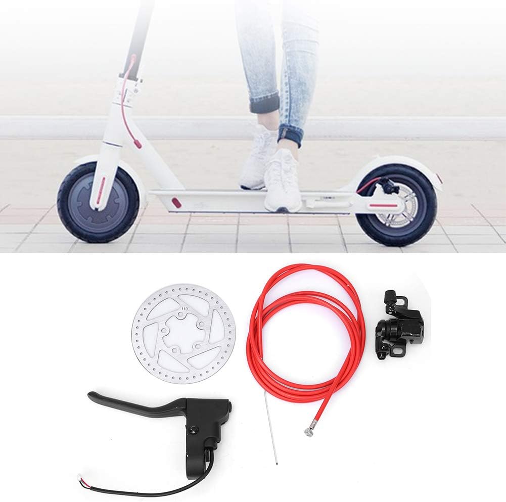 VGEBY Juego de dispositivos de freno de disco de metal, rotores de freno de scooter eléctrico, mango de línea de freno de disco apto para M365